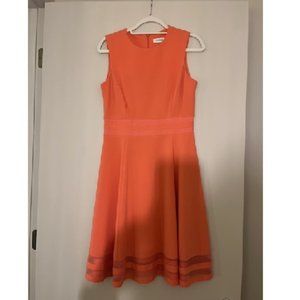 Calvin Clein Coral Dress, Size 8